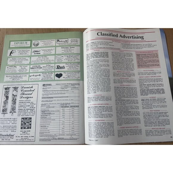 The Cross Stitcher Angel of Love Design Works February 1997  Magazine - Picture 8 of 9